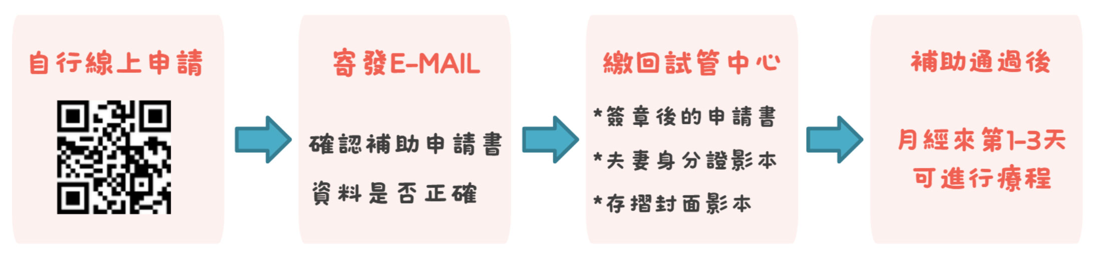 試管嬰兒補助-申請流程圖