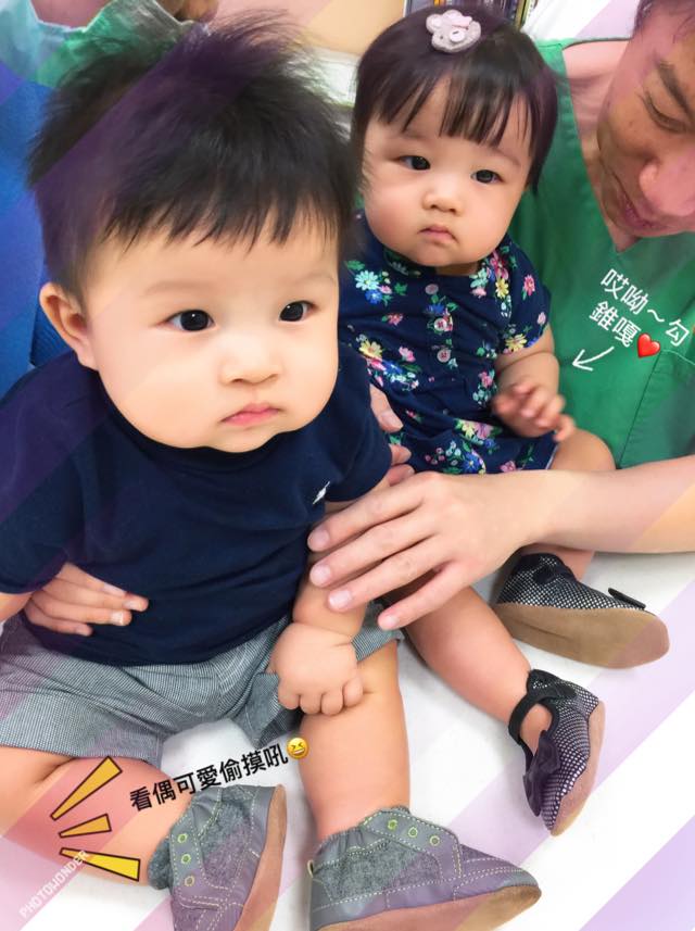 可愛到讓阿公每逢跟朋友通話時都會說 「欸～～美來跨灣刀ㄟ米其林摩～～～」